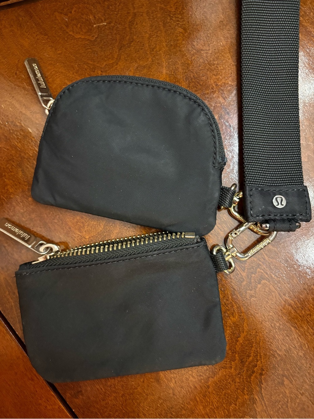 lululemon athletica Black Zip Pouch Duo with Gold Hardware - Picture 10 of 11